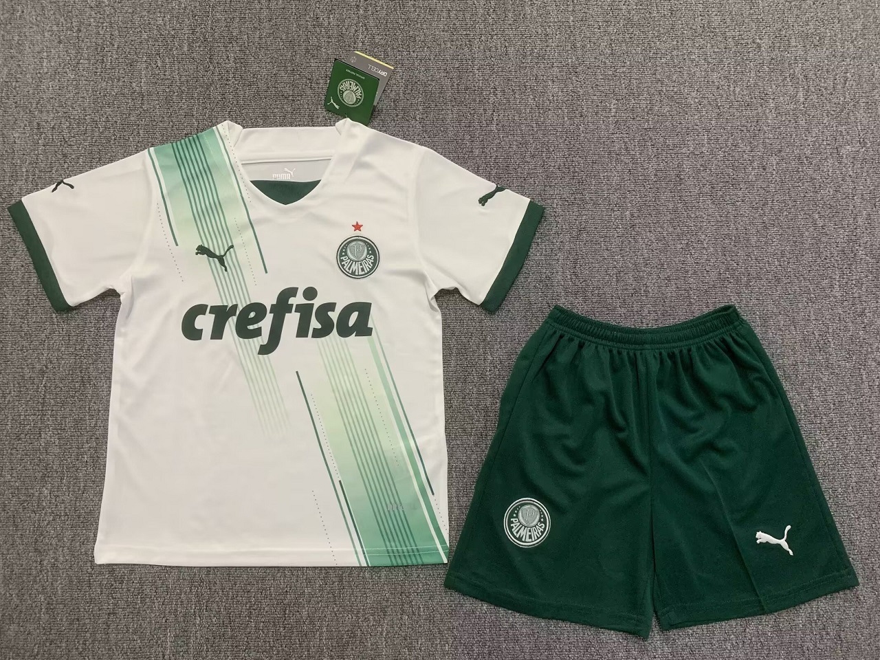 Kids-Palmeiras 23/24 Away White Soccer Jersey